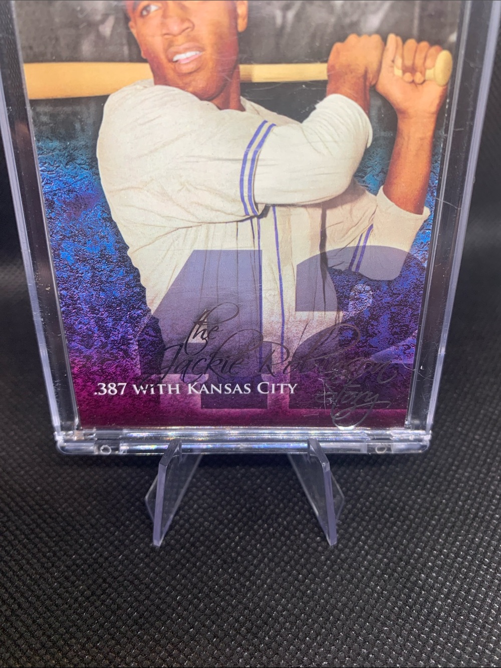 Jackie Robinson Card Brooklyn LA Dodgers MLB Baseball HOF Legend In Case - Picture 3 of 6